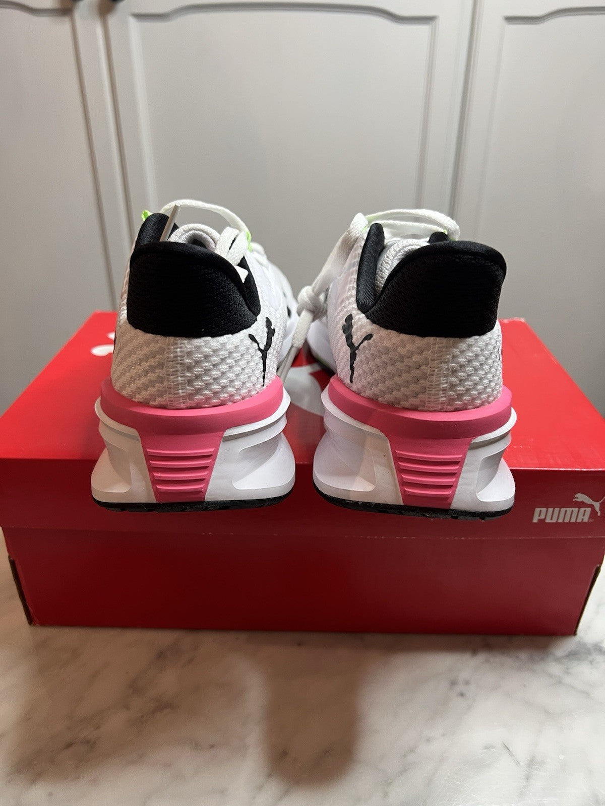 PUMA PWRFrame TR Wn’s Puma White-fizzy Apple 376170 09 Uk5 Eu 38 Pumagrip Bnib3