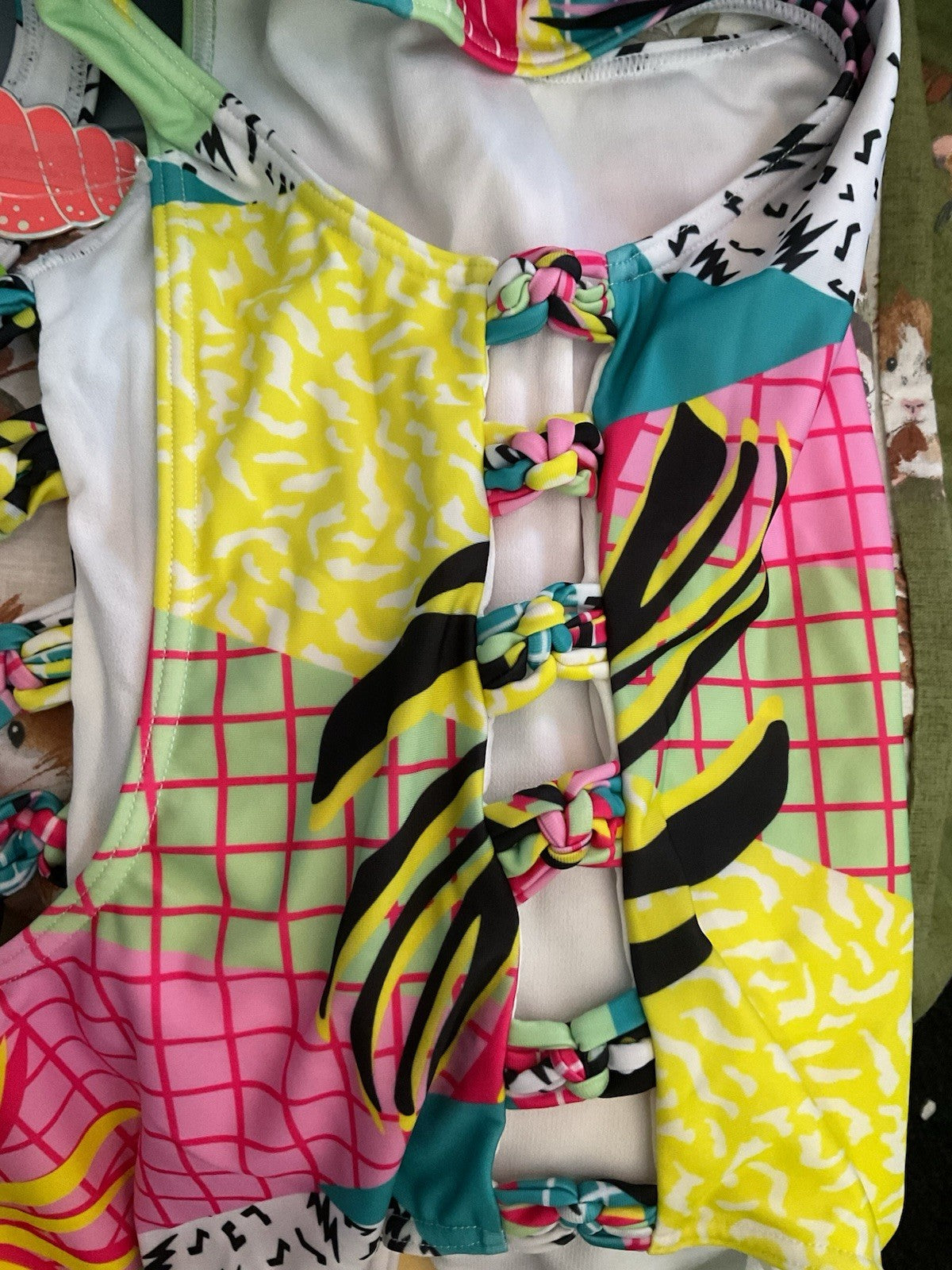 Chelsea Peers Women's Swimming Costume Funky Multi Coloured Size XS Bnwt2