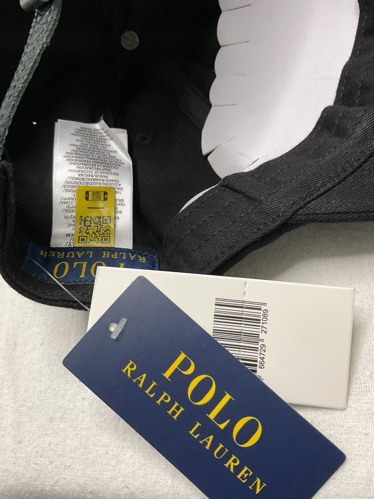Polo Ralph Lauren Big Pony Chino Cap  in black  -   One Size leather strap bnwt 4