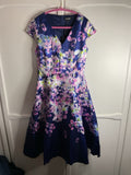 Damn Good Things Women’s Floral Midi Dress Size Uk 10 Dgtsd06 Lined Dress Bnwt0