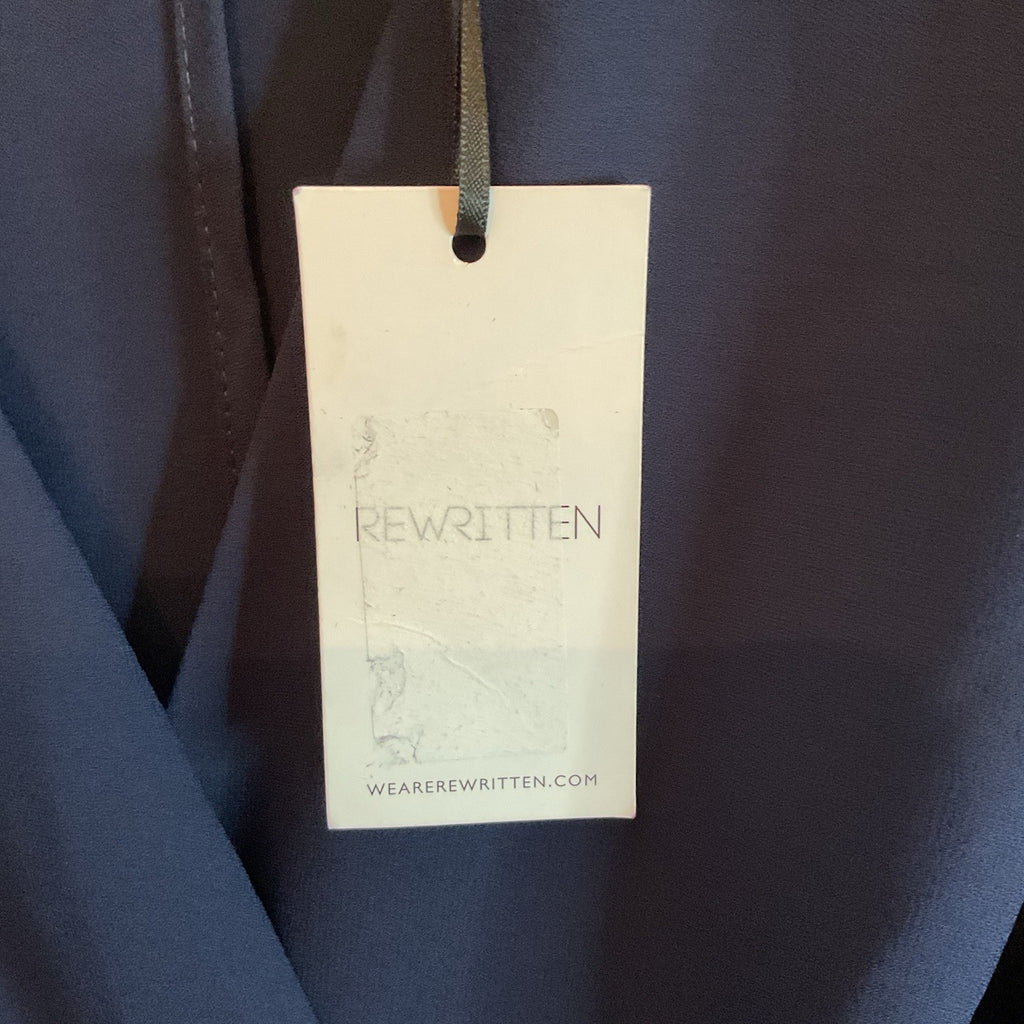 Rewritten London Florence Wrap Dress Ink Blue Size Small, Bnwt3