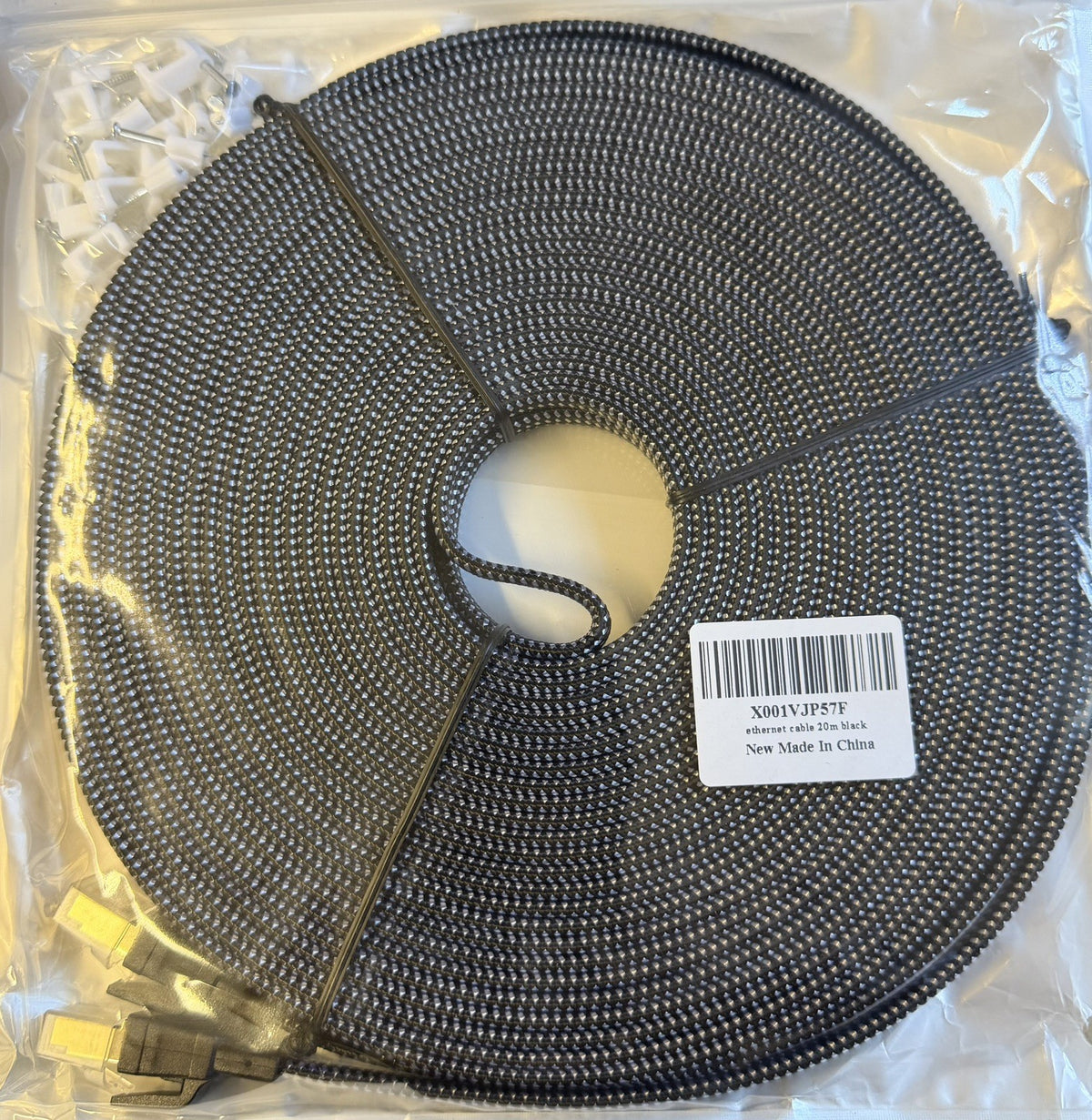 Cat 8 Ethernet Cable 20M Nylon Braided 40Gbps 2000MHz SFTP Flat RJ45 Network Pat6