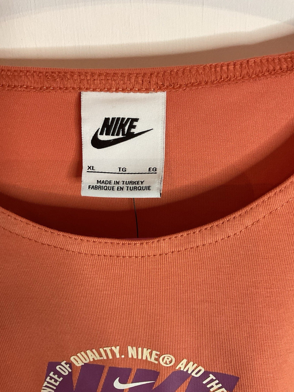 Nike Ladies XL Tight Fit Cropped Top Orange Bnwt2