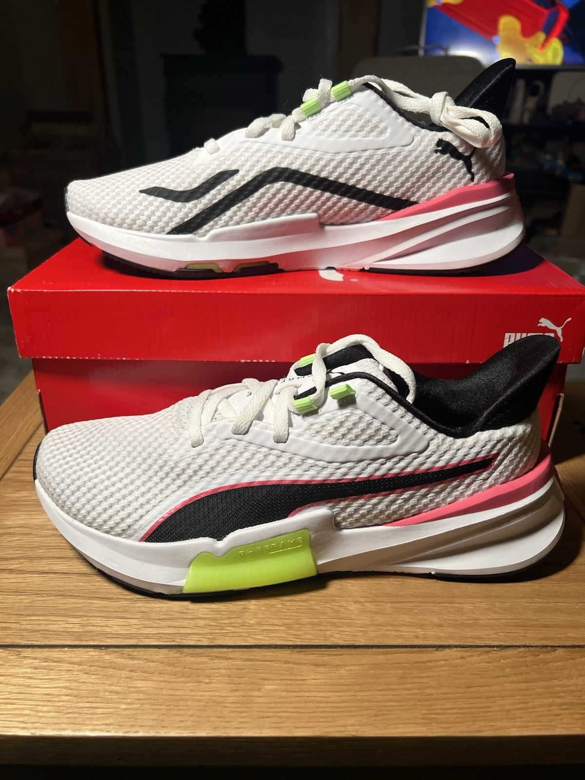PUMA Women's PWRFrame TR 376170-09 Uk 5 Eu38 Bnib White Trainers Running Shoes0