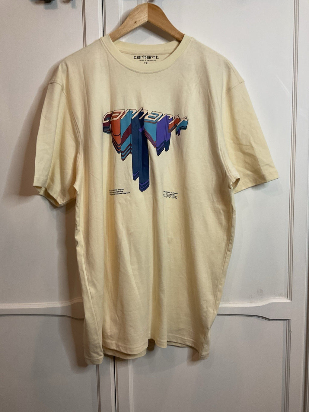 Carhartt WIP S/S Diagram Script T Shirt Men’s Size XXL Bnwot0