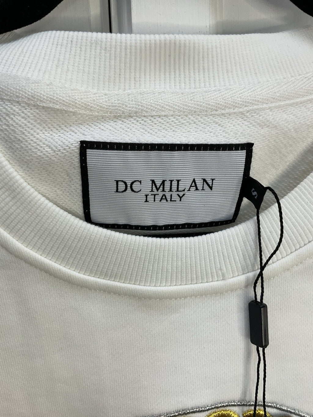 DC Milan Italy Cream Sweatshirt/Jumper. Embroidered. Size Small Bnwt Rrp £1254