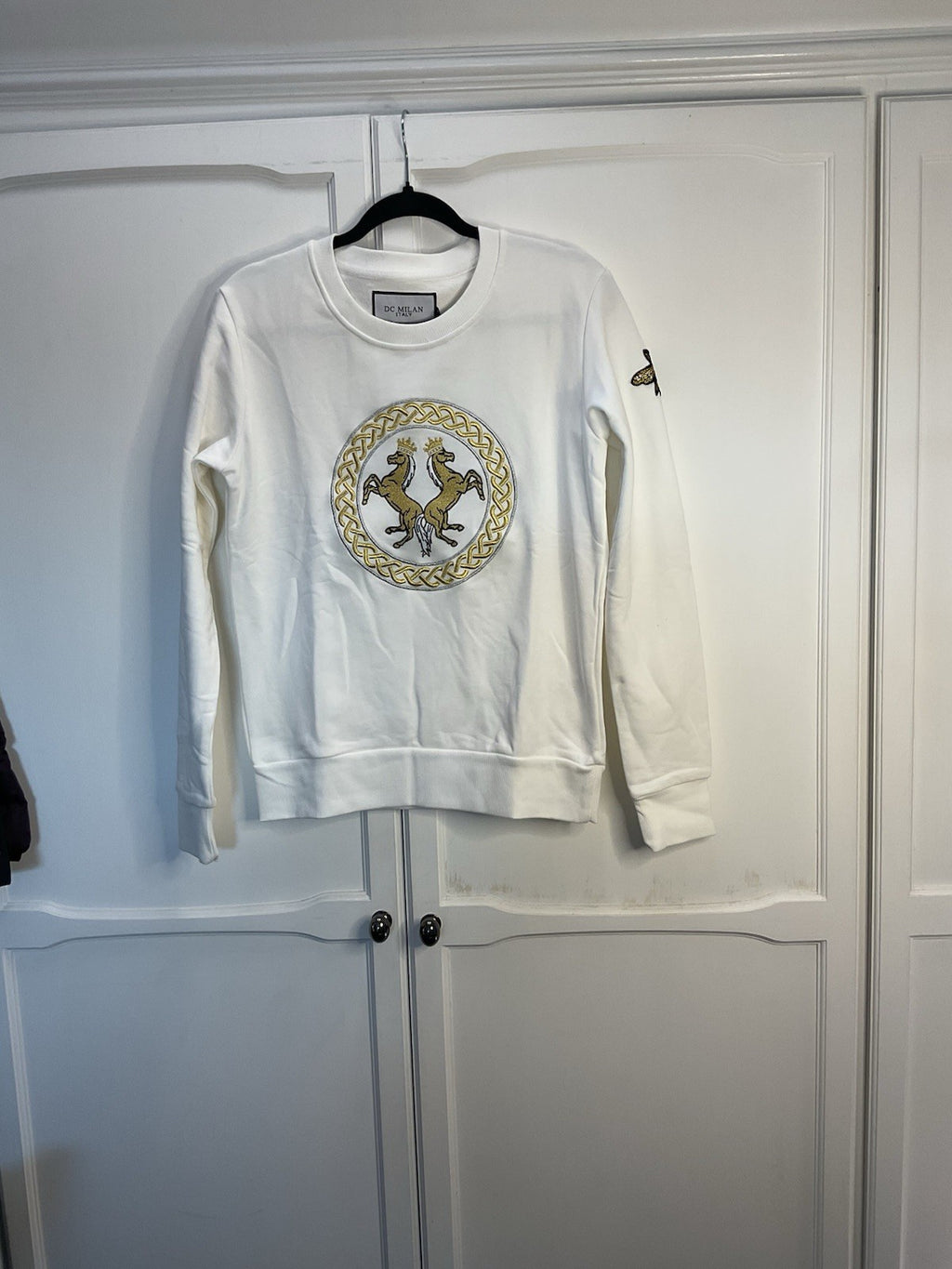 DC Milan Italy Cream Sweatshirt/Jumper. Embroidered. Size Small Bnwt Rrp £1250