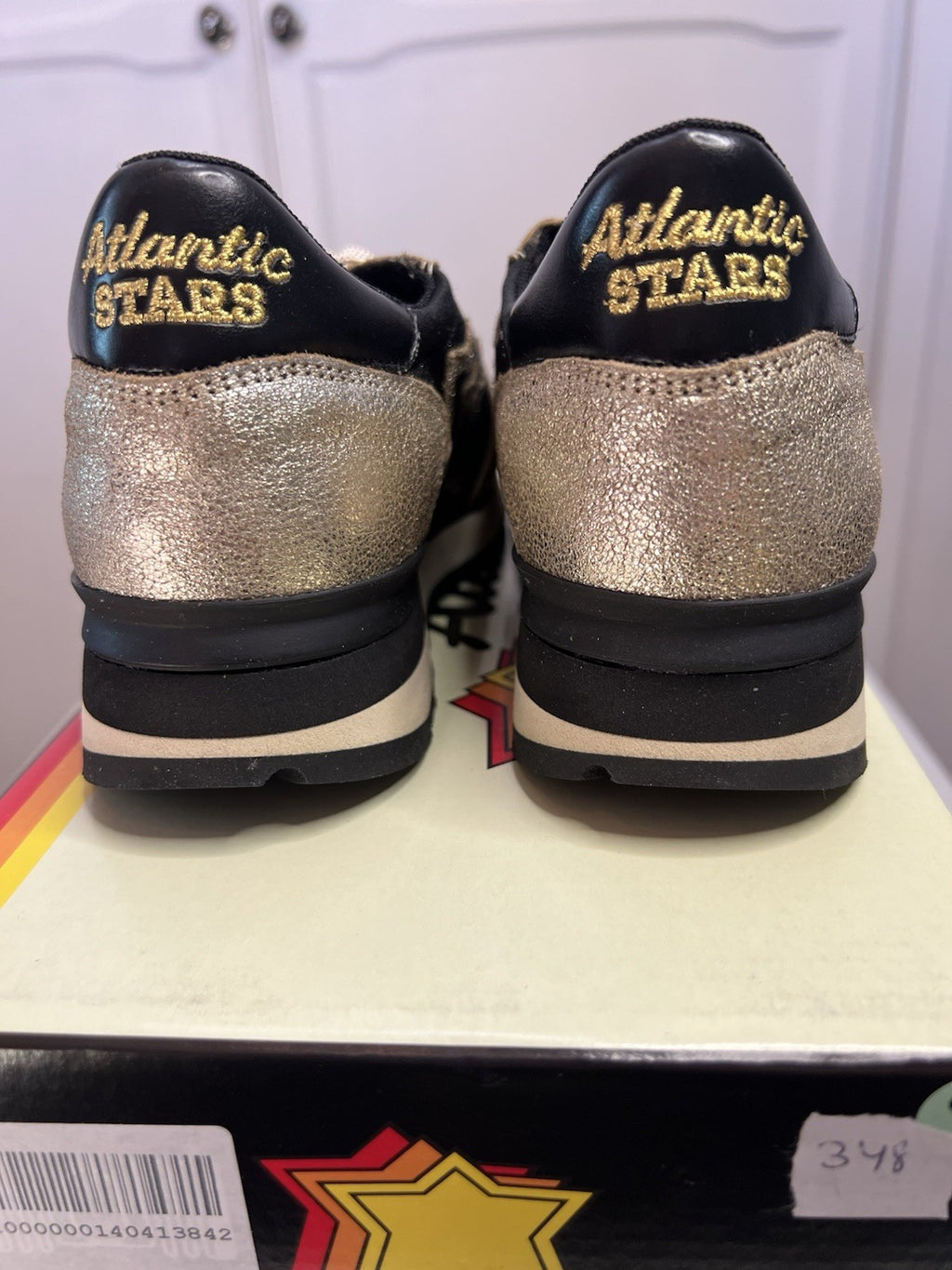 Atlantic Stars Vega Black/Gold Glitter Women's Trainers Uk3.5 Eu36 Bnib Genuine5