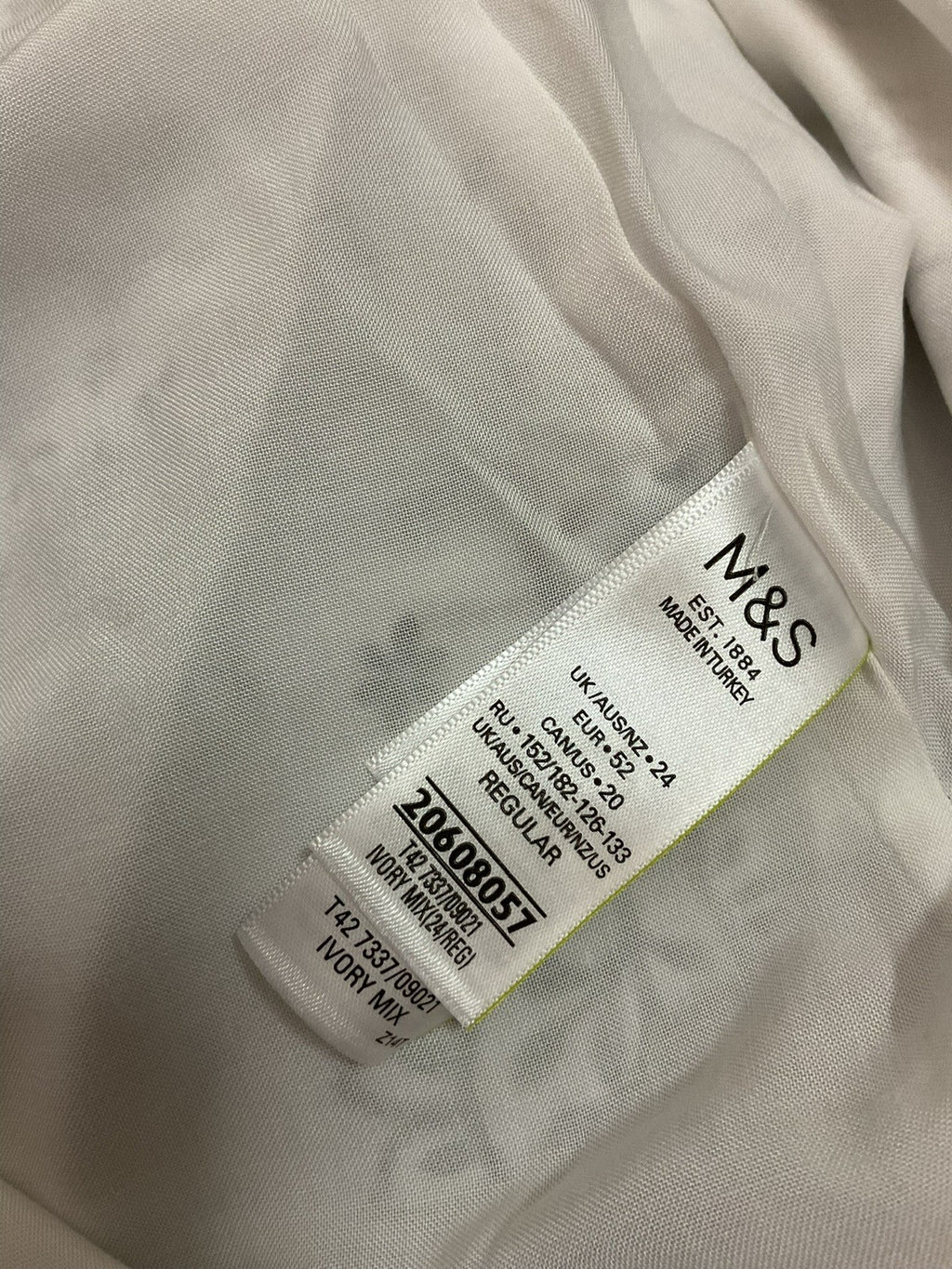 New M&S Collection Paisley Ivory Mix Cotton Shirt Midi Dress Size 24 Rrp £49.505