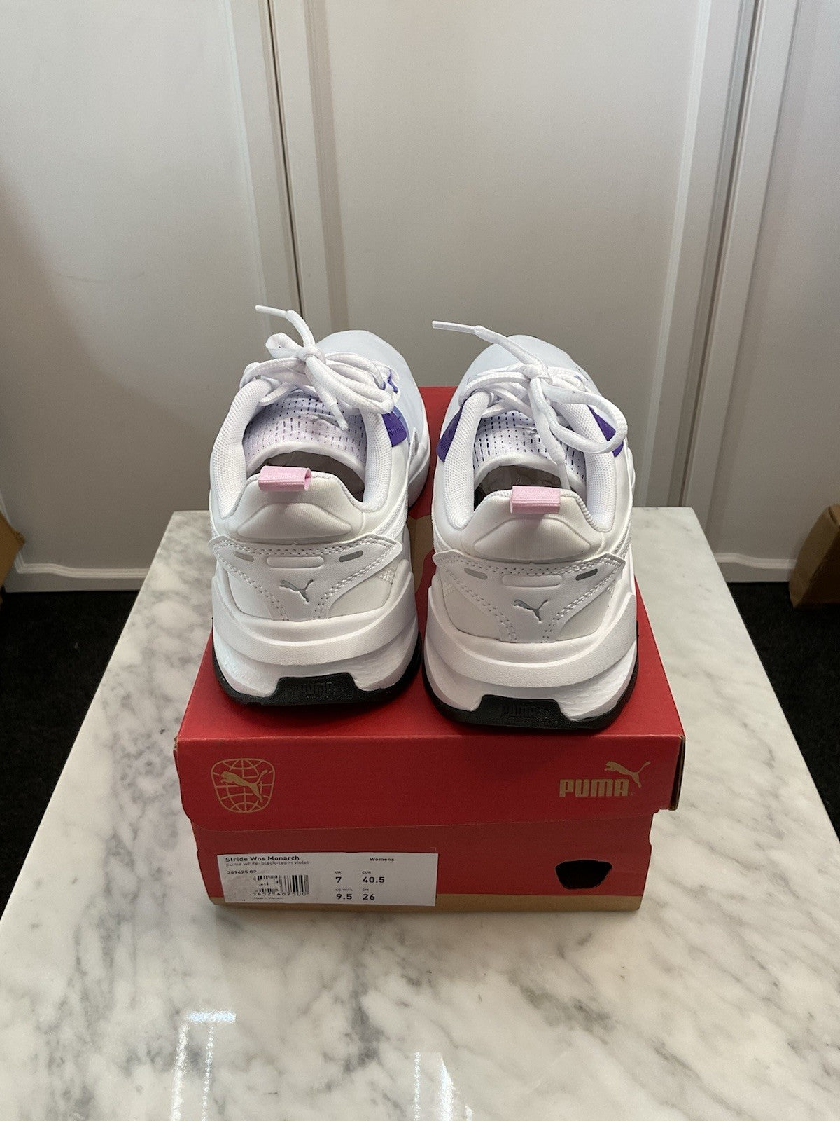 PUMA Stride WNS Monarch Women's Running Trainers  Uk 7 White-black-team Violet2
