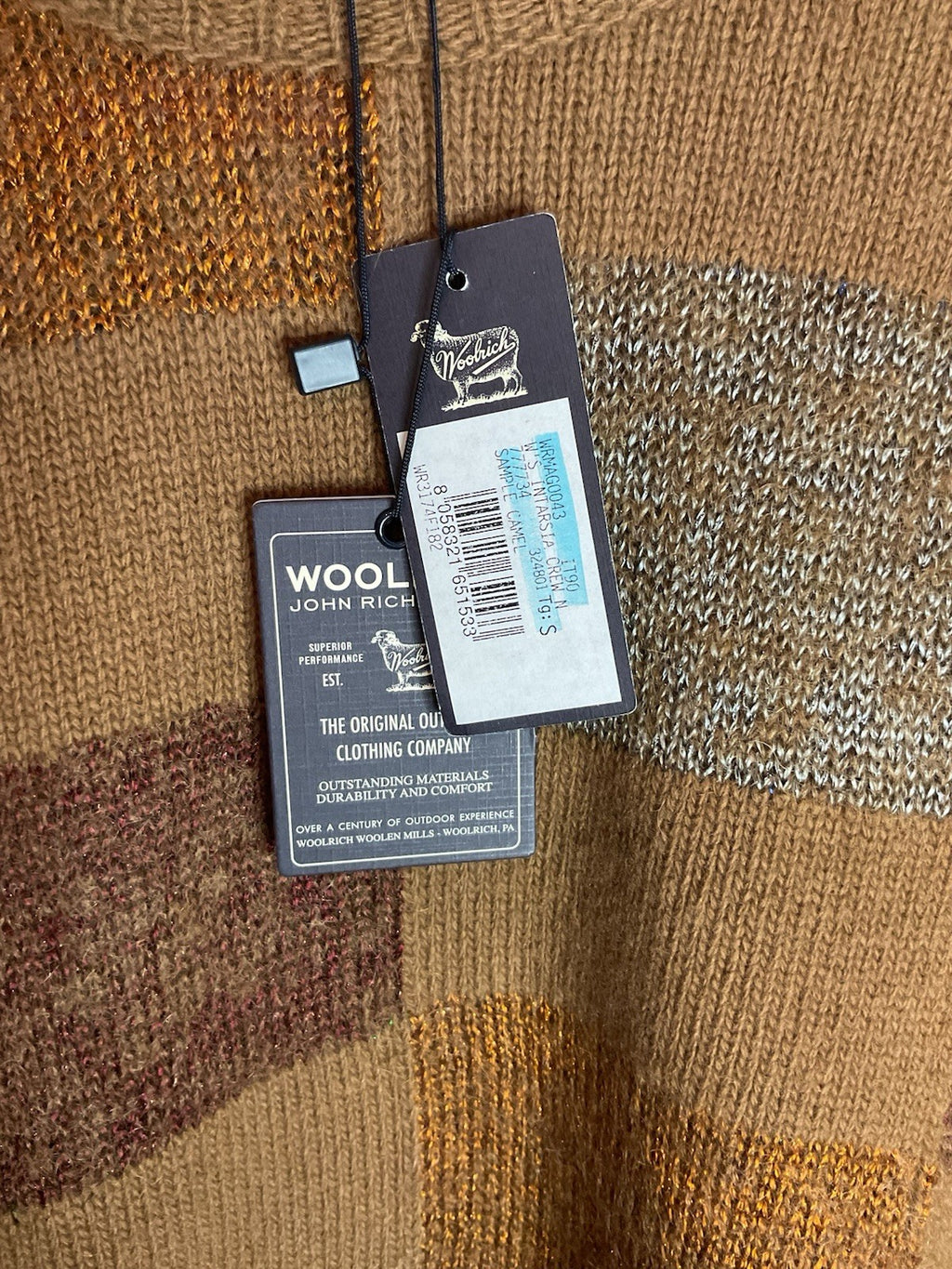WoolRich Jump Men’s W S Intarsia Knit Size S Bnwt4
