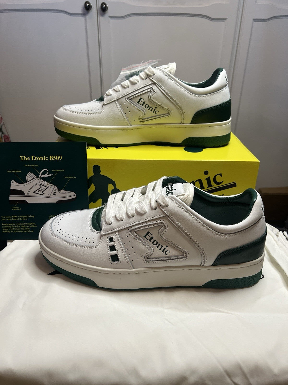 Etonic Men's Basketball Trainers Size UK 10.5 EUR 45 Grass Green ETM324610 Bnib0