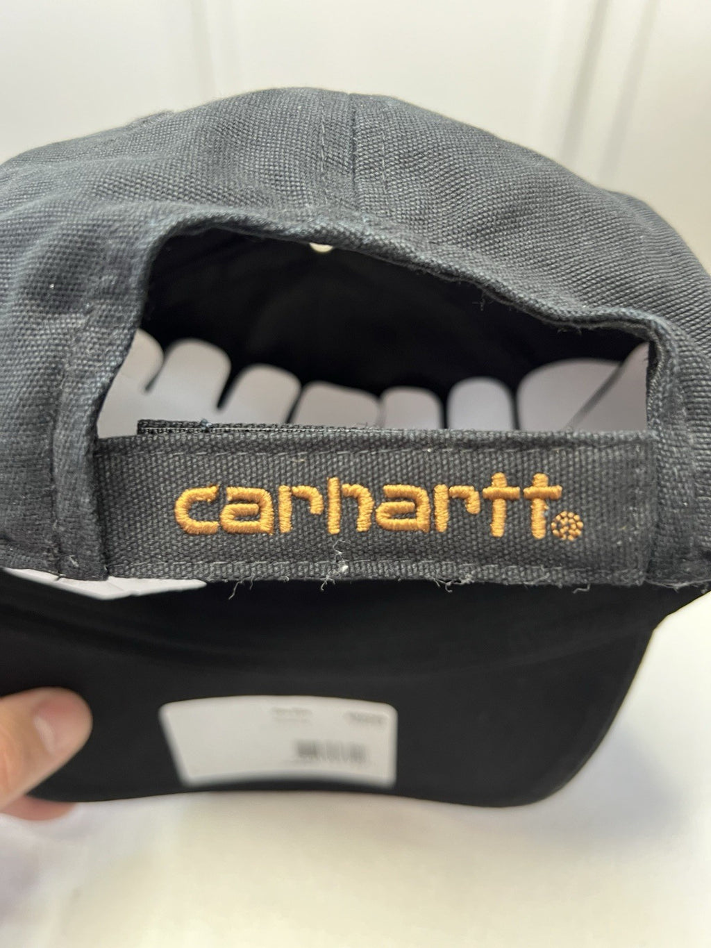 Carhartt Black Canvas Unisex One Size Adjustable Cap Bnwt2