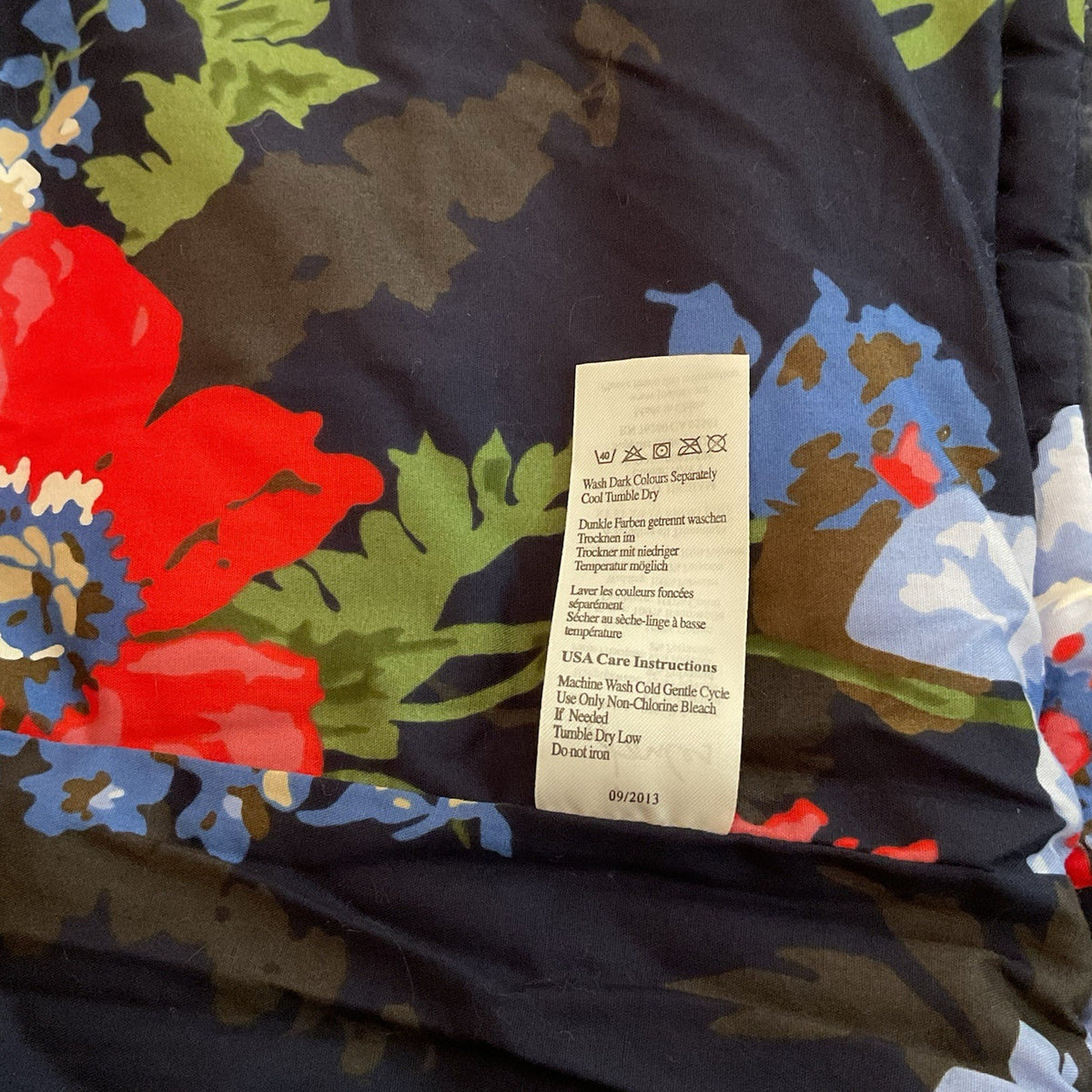 Joules Higham Women's Padded Gilet Marine Navy Floral Lining Uk18 Bnwt9