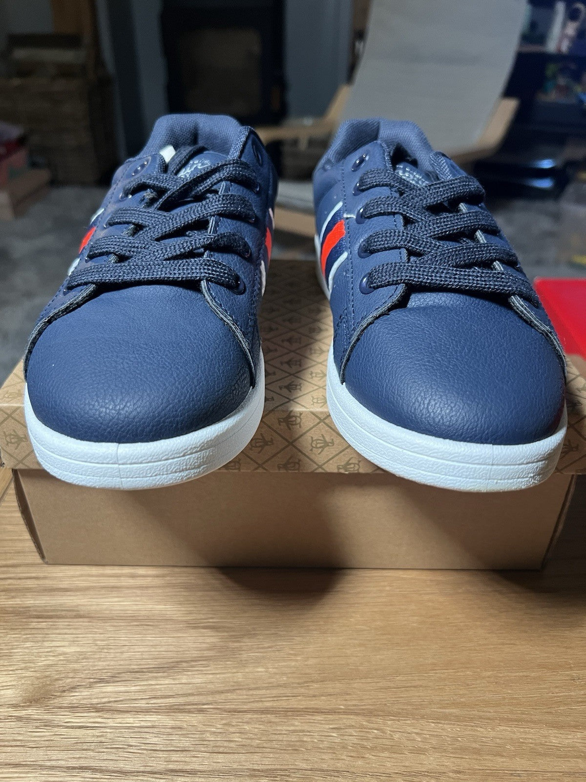 Original Penguin Junior Plane Trainers Size 2 Bnib2