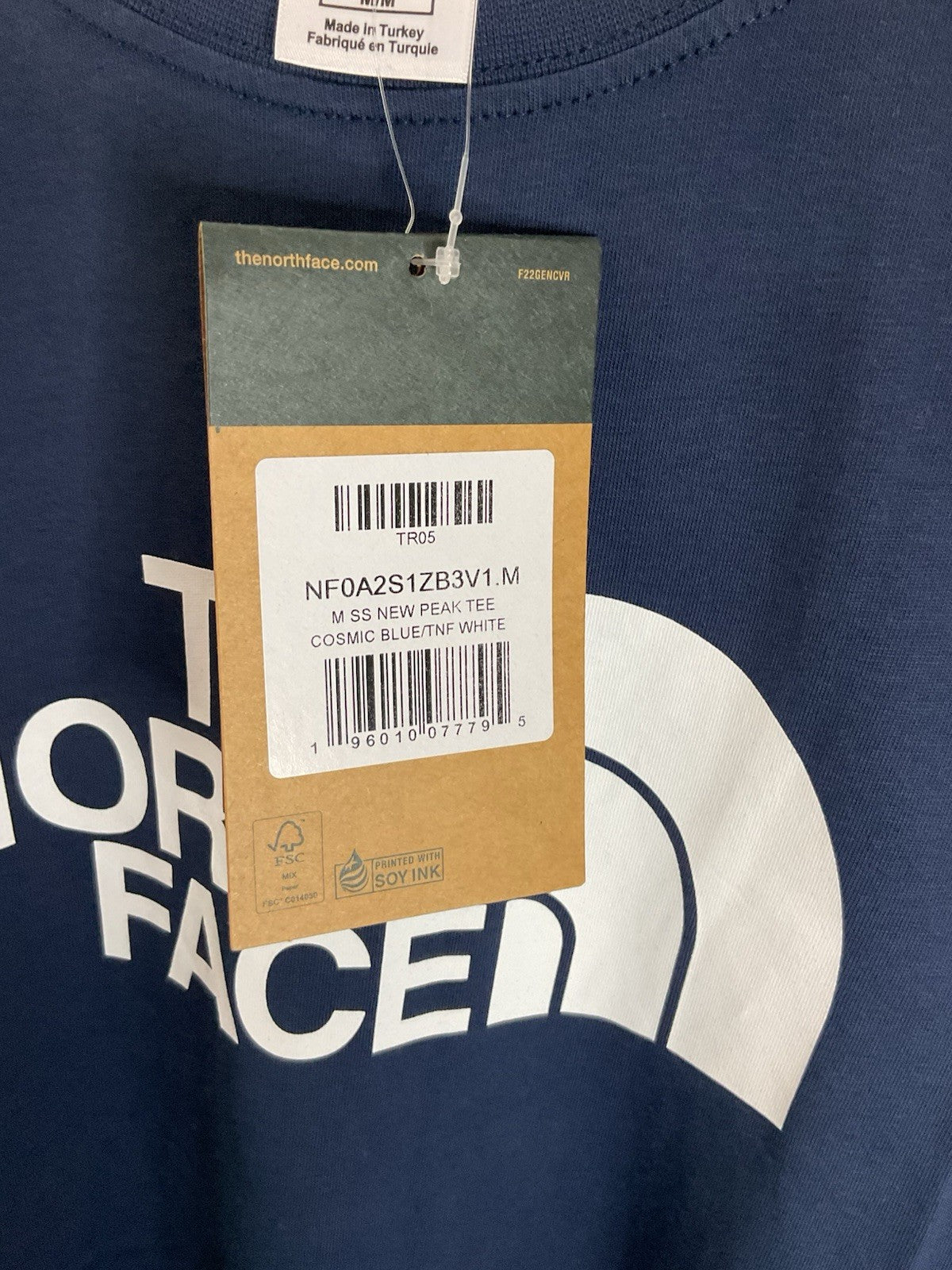 The North Face Mens Newpeak easy Tee Shirt medium cosmic blue, Bnwt2