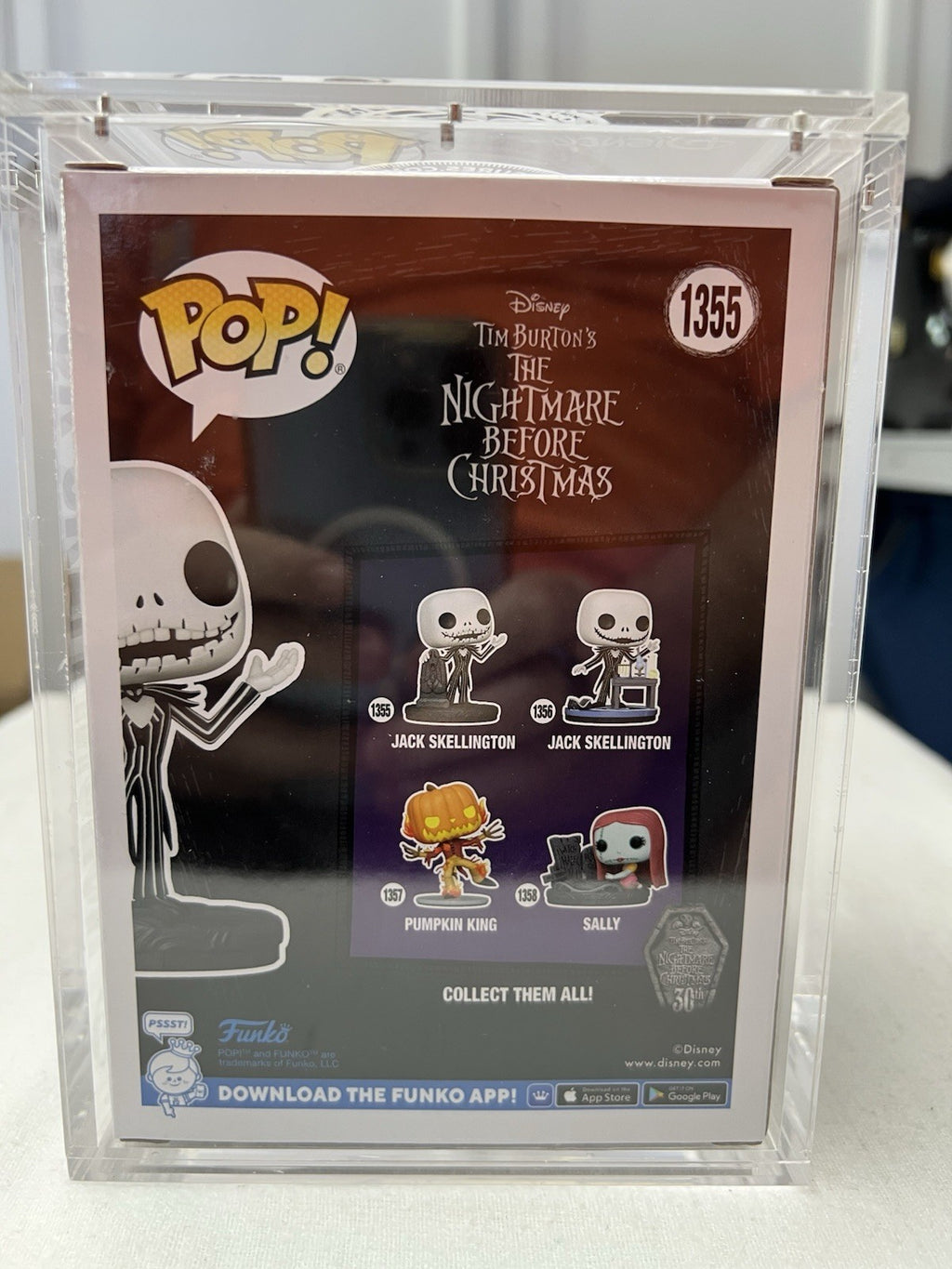 Tim Burton Signed 30th Nightmare Before Christmas Jack Skellington Funko Pop COA2