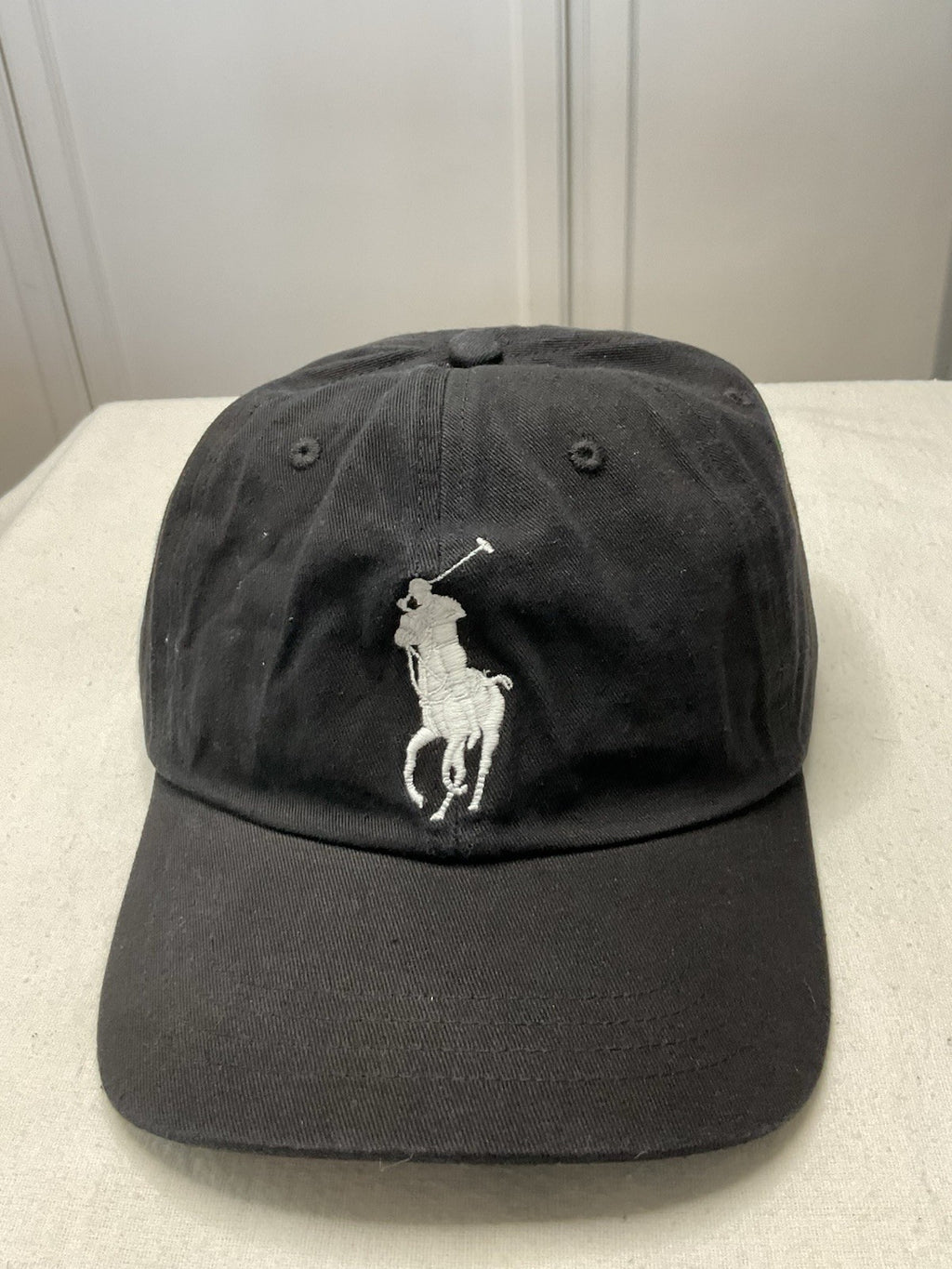Polo Ralph Lauren Big Pony Chino Cap  in black  -   One Size leather strap bnwt 0