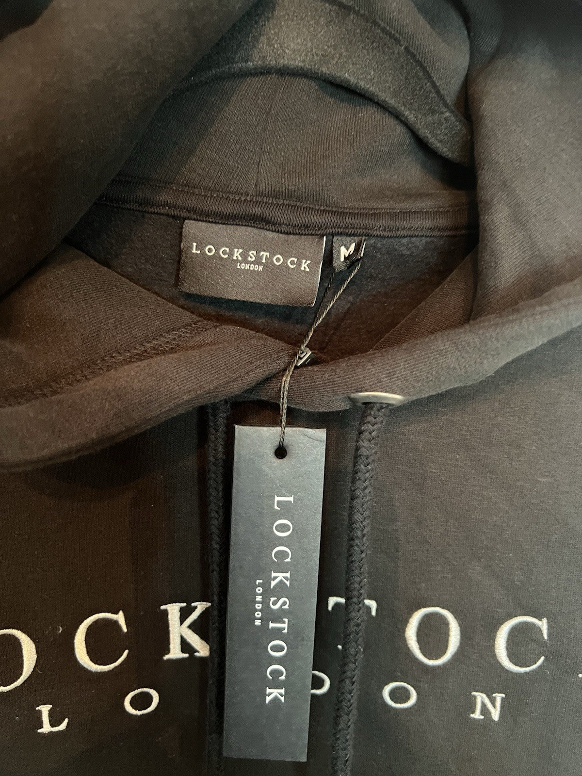 Lockstock London Quality Rare Sample Hoodie/hoody Black Size Medium. Bnwt1