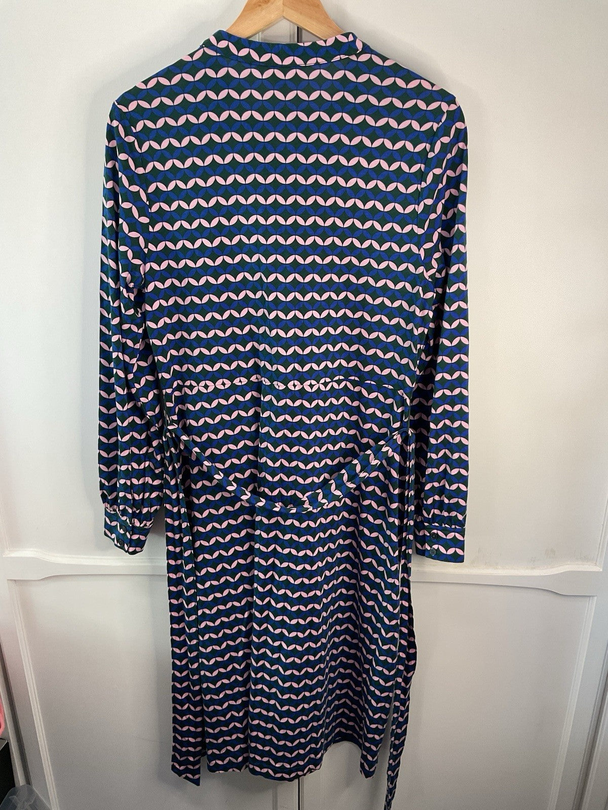 Boden Julia Jersey Shirt Dress DO778 Blue Pink Stripe Uk14 Bnwt2