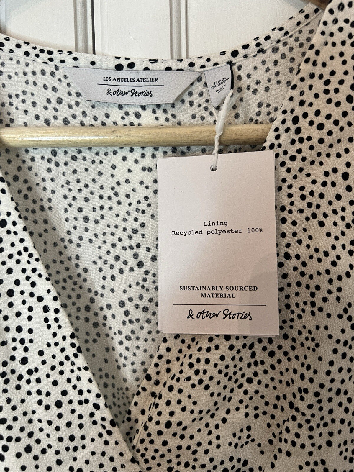 & Other Stories white poke dot lovely dress size 8 brand new with tags rrp £991