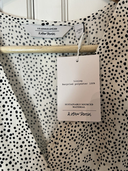 & Other Stories white poke dot lovely dress size 8 brand new with tags rrp £991