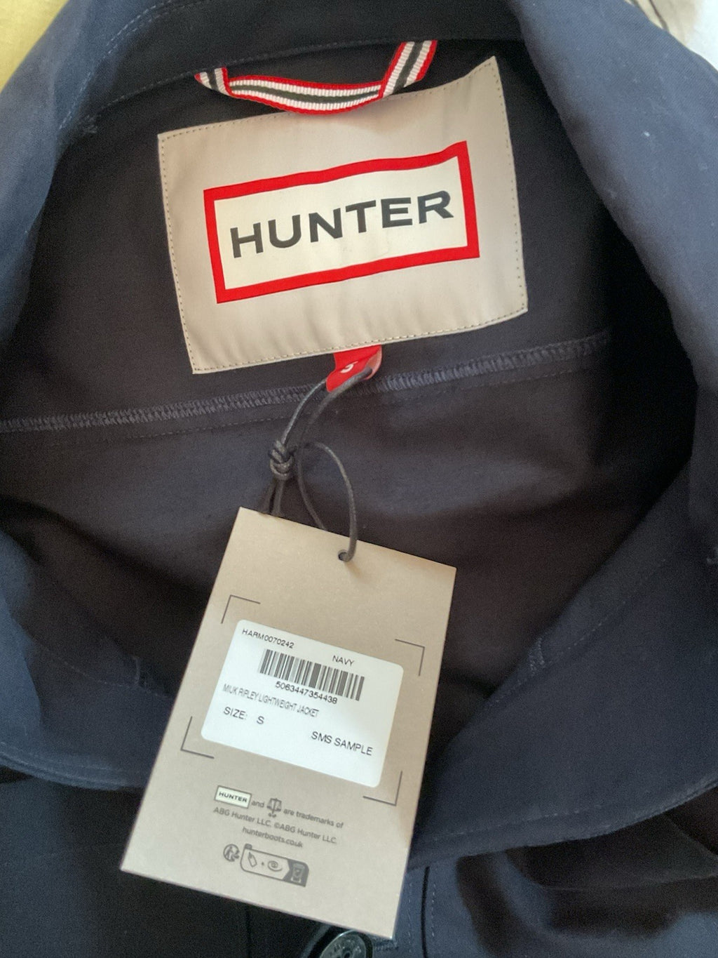 Hunter Men’s Miuk Ripley Navy Lightweight Jacket Small Harm0070242 Bnwt2