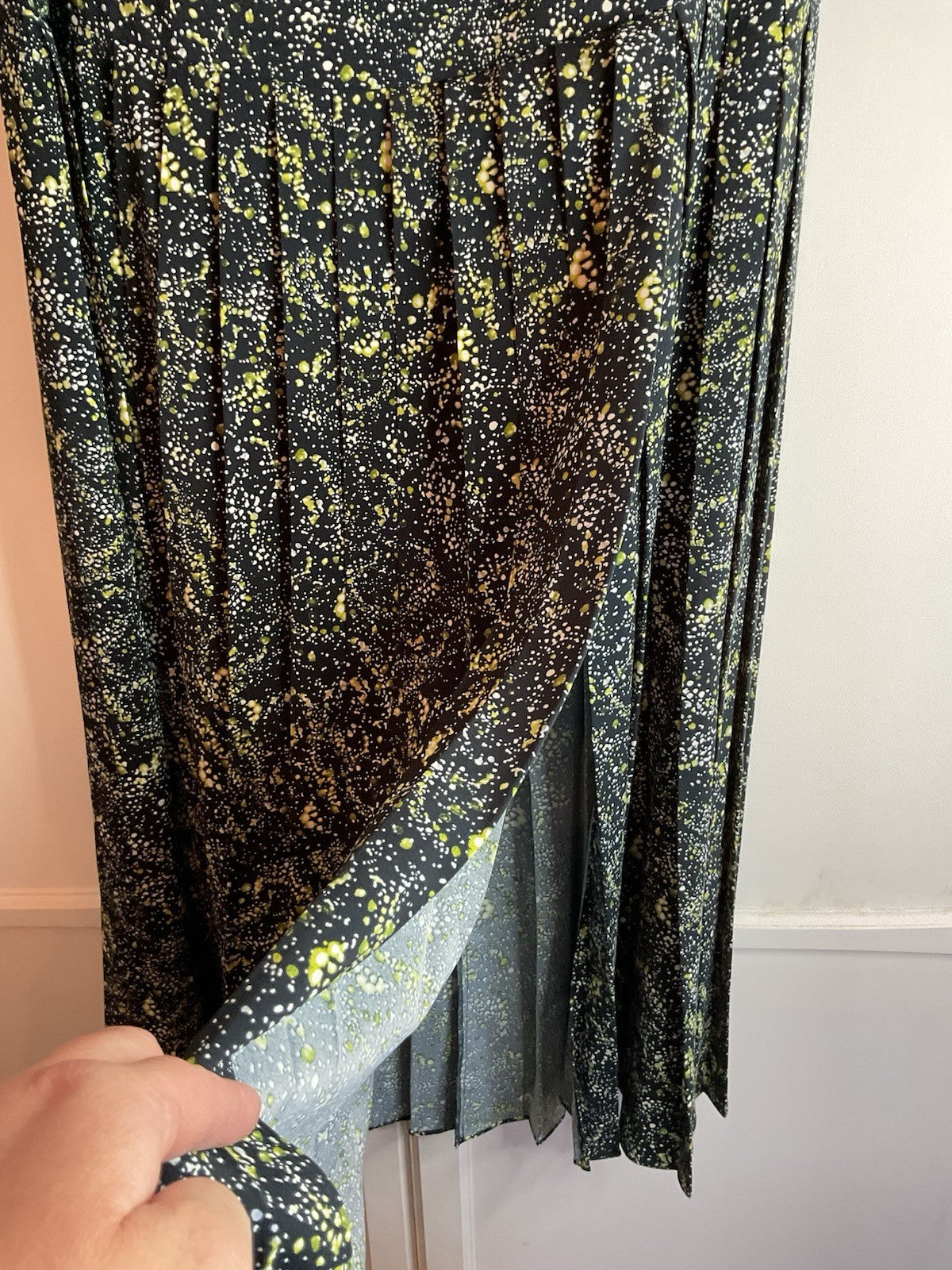 Ted Baker Women's Skirt Printed Knife Pleated With SPL  Size 1 Bnwt Rrp £1508