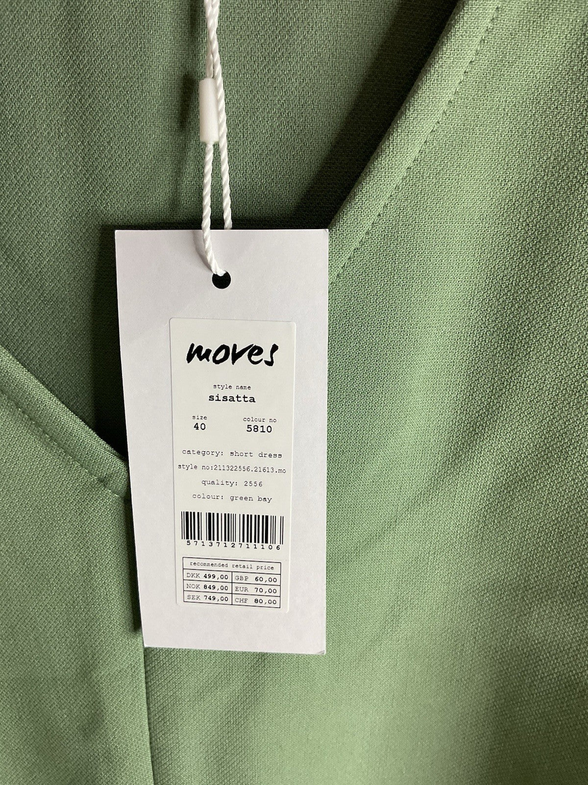 Moves Sisatta Green Short Dress Size 40 Bnwt Rrp £60.002