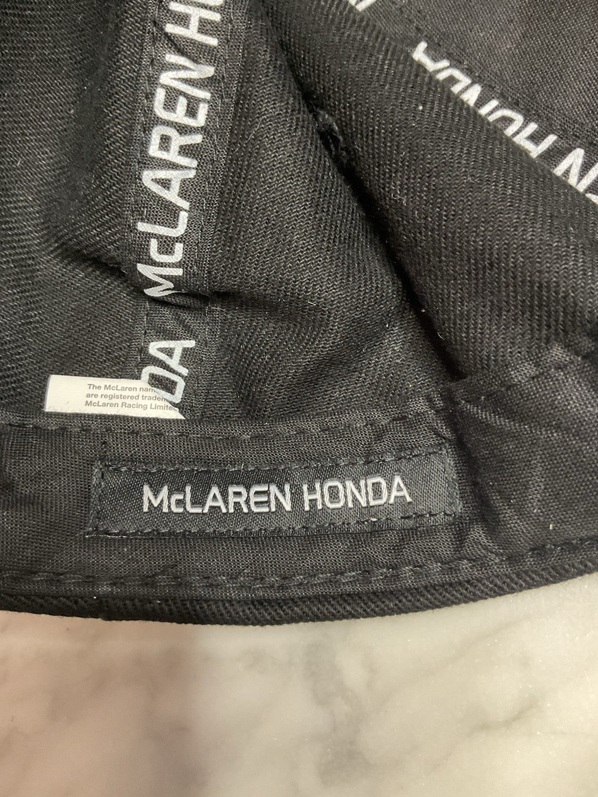 McLaren Honda F1 Racing Team Official Black Cap One Size Fits Most NWT5