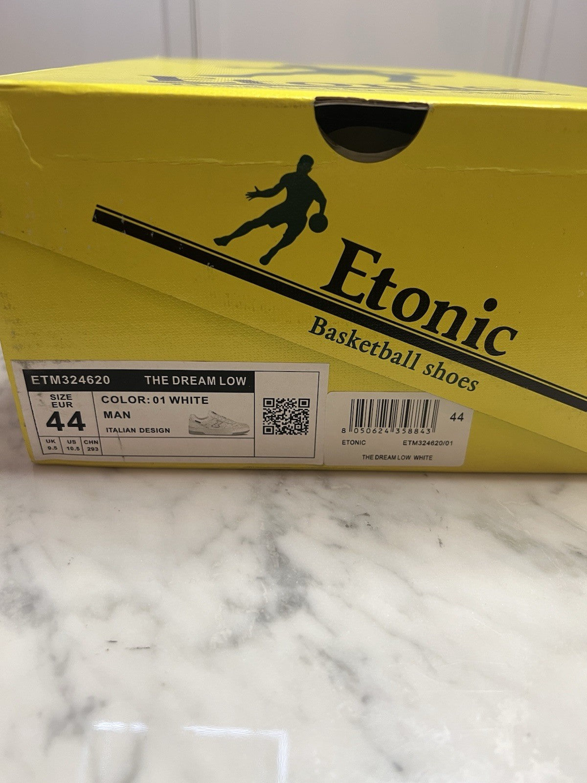 Etonic Men's Basketball Trainers Size UK 9.5 Eu 44 White Etm324620 Bnib In Box7