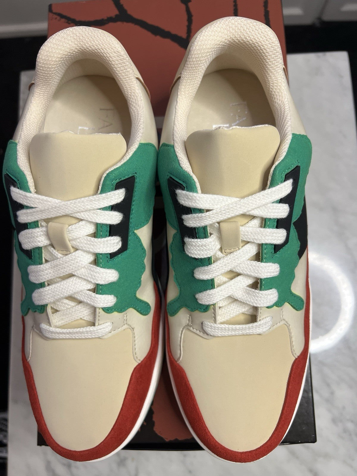 Fashion Baby Swallowtail Low Peacock Poppy Red/ Sea Green/ Dessert Uk6 Bnib Rare6