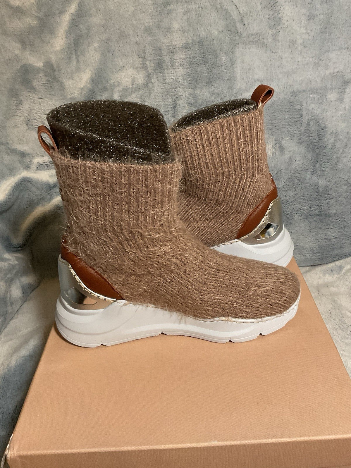 Ras Mohair Sable Sock Boots 5088 Uk 2.5 Eu35 Women's Shoes Bnib Designer New0