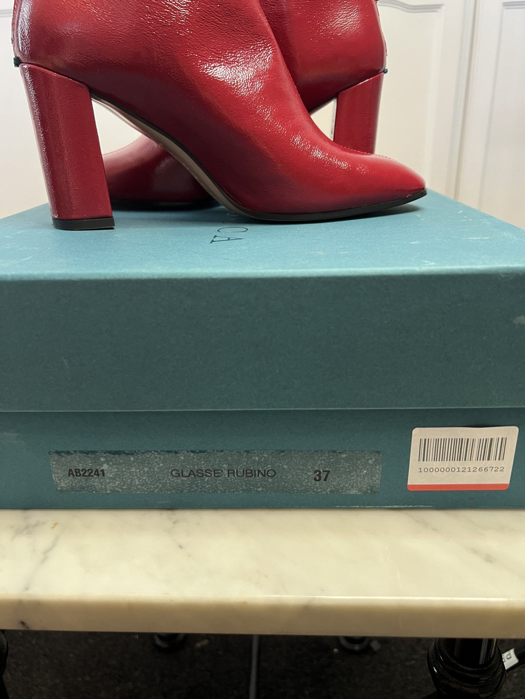A.BOCCA Red Patent Leather Ankle Boots Shearling Lined – EU 37 UK 4- £550 Bnib 2
