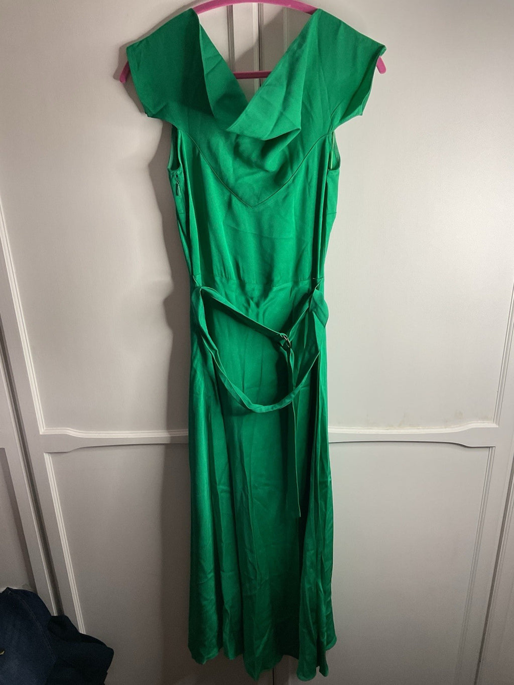 Ted Baker Women's Noemi V-Neck Bias Cut Midi Dress Green Size 1 Bnwt Rrp £2252