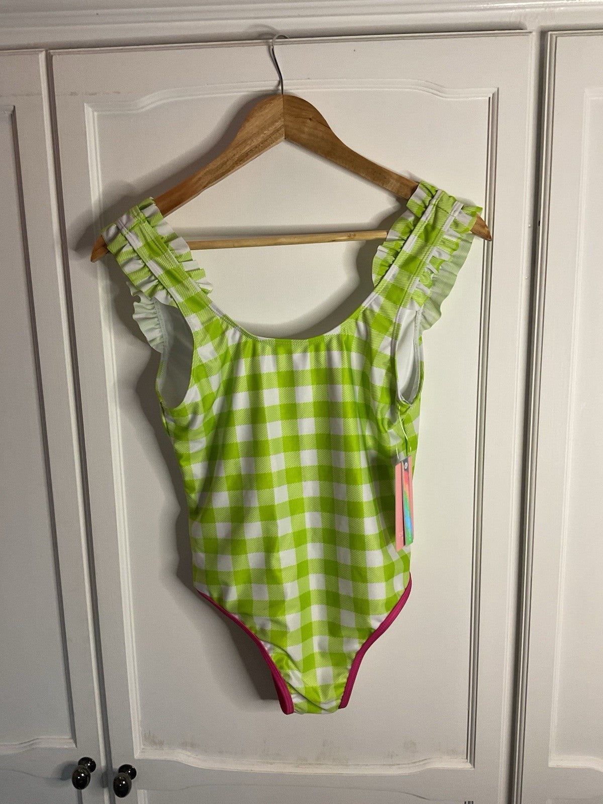 Chelsea Peers Women's Swimming Costume Lime Green / White Size Extra Small BNWT0