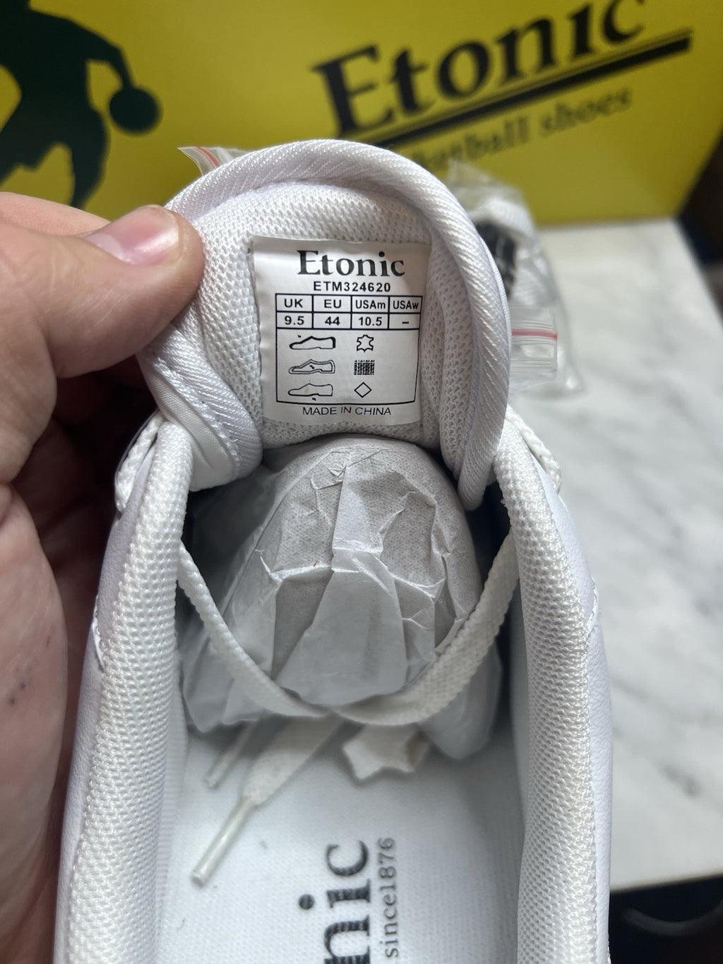 Etonic Men's Basketball Trainers Size UK 9.5 Eu 44 White Etm324620 Bnib In Box6