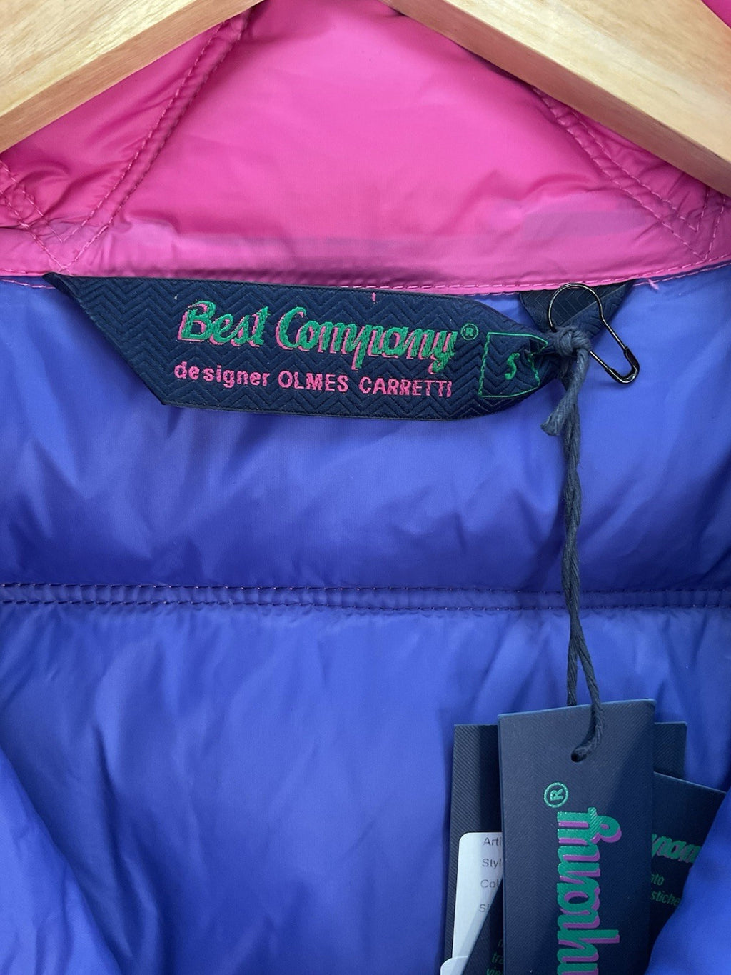Best Company Women's Lavaredo Small Pink Puffer Coat Rare, Bnwt Vintage Italian4