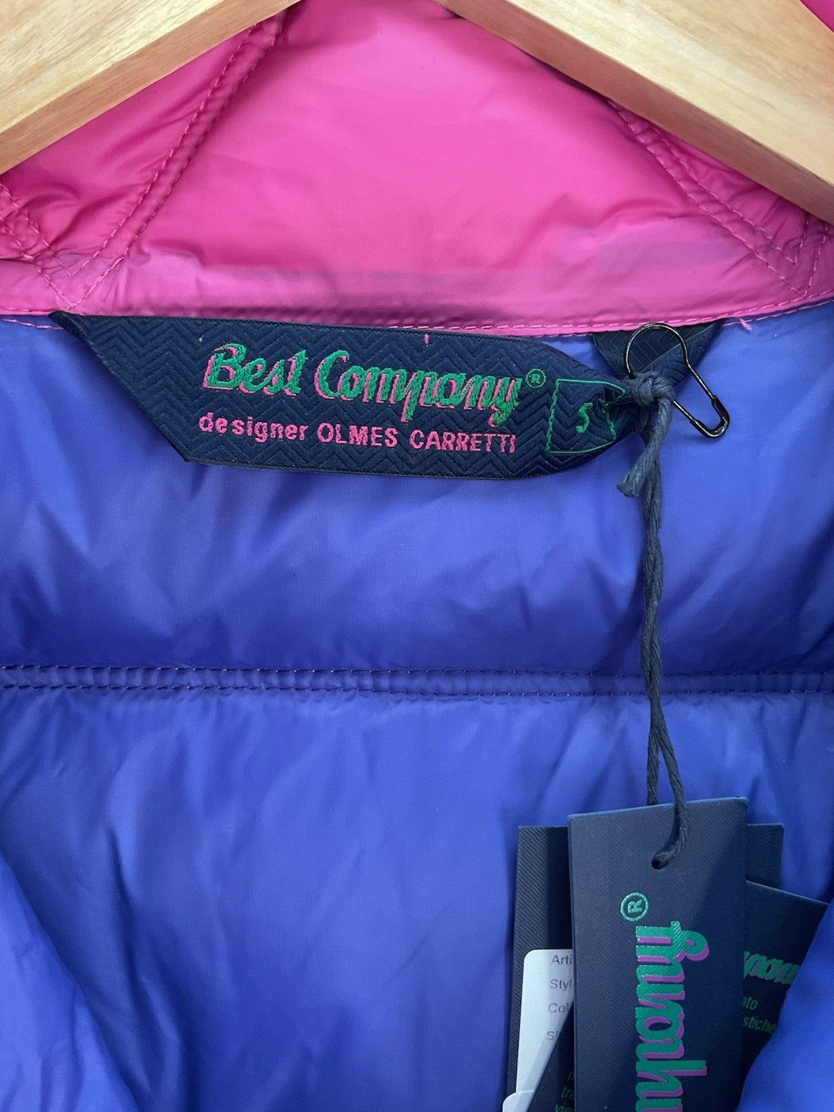 Best Company Women's Lavaredo Small Pink Puffer Coat Rare, Bnwt Vintage Italian4