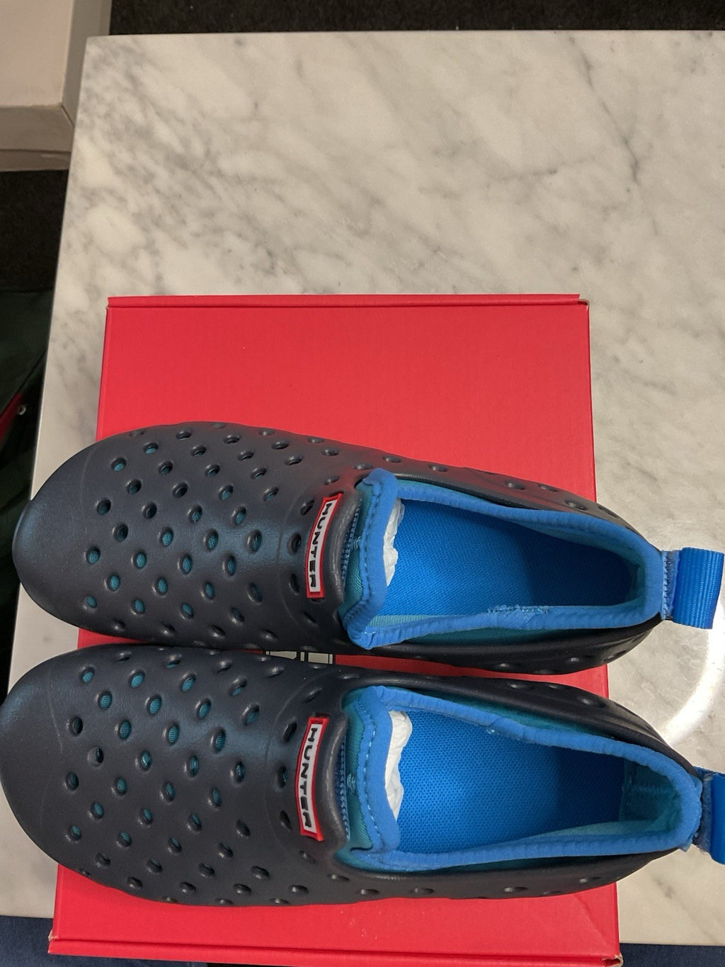 Hunter BK Water Shoes Navy/poolhouse Blue Kids Uk13 Bnib With Removable Sock5