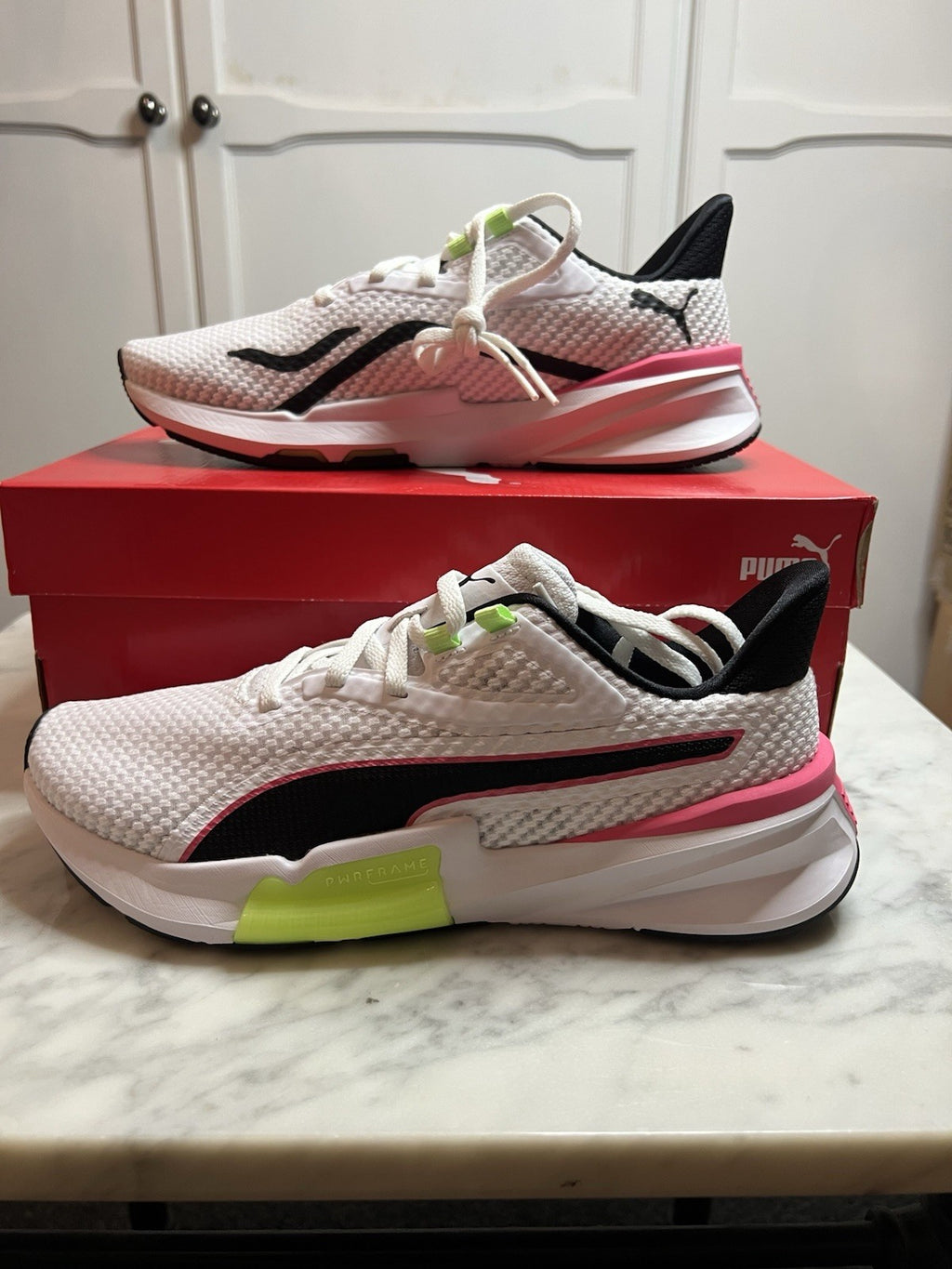 PUMA PWRFrame TR Wn’s Puma White-fizzy Apple 376170 09 Uk5 Eu 38 Pumagrip Bnib0