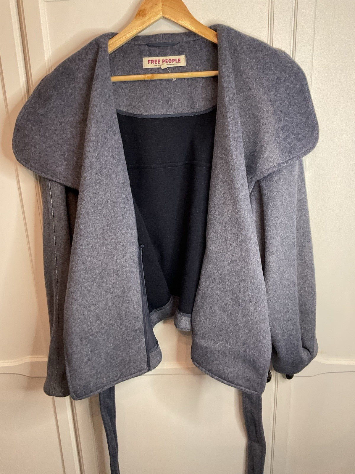 Free People Mina Jacket Blue/Grey Size Medium, Bnwot2