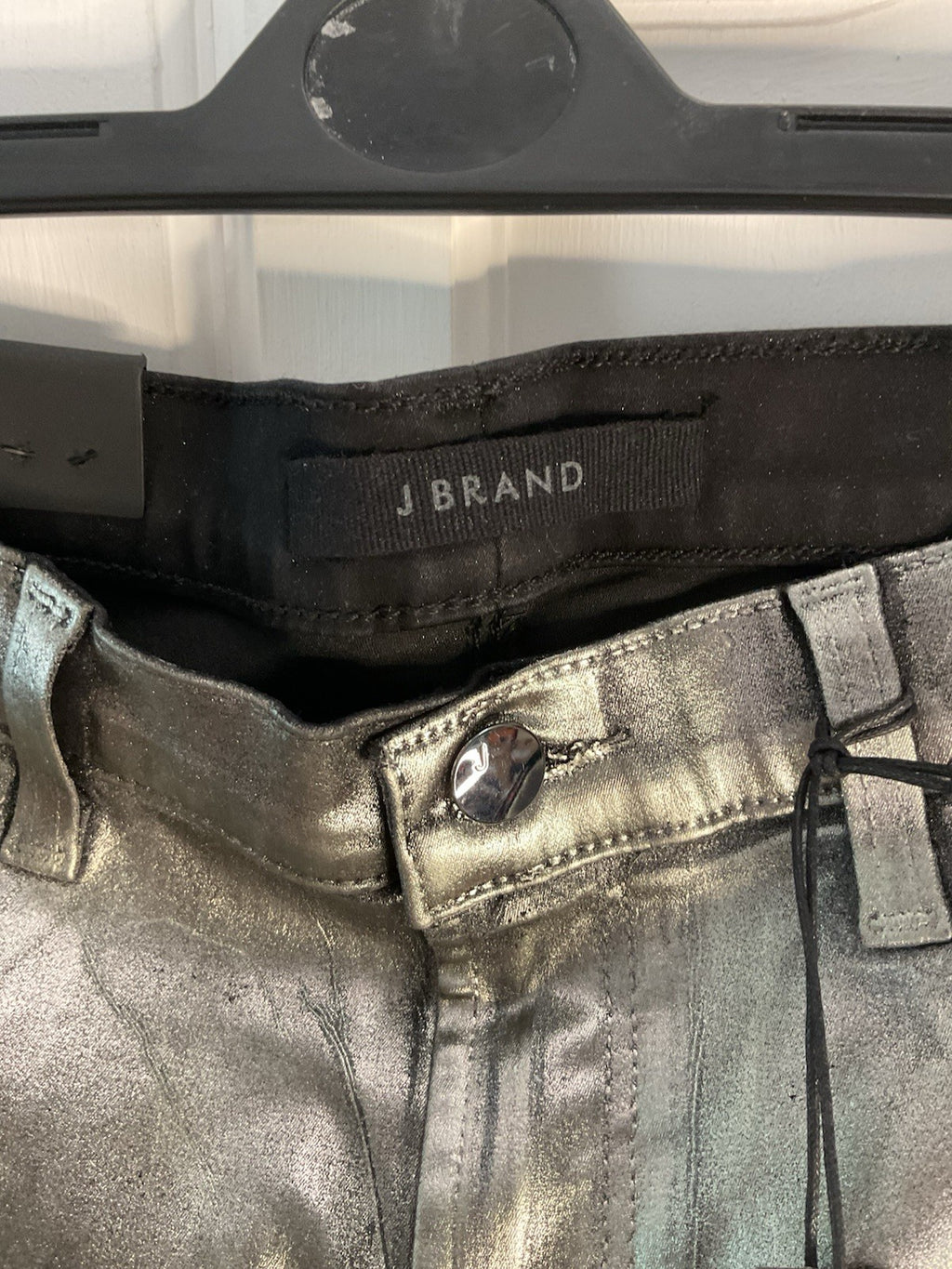 J Brand Mid Rise Crop Boot Galactic Silver Womens Selena Jeans Size 28” RRP £2206