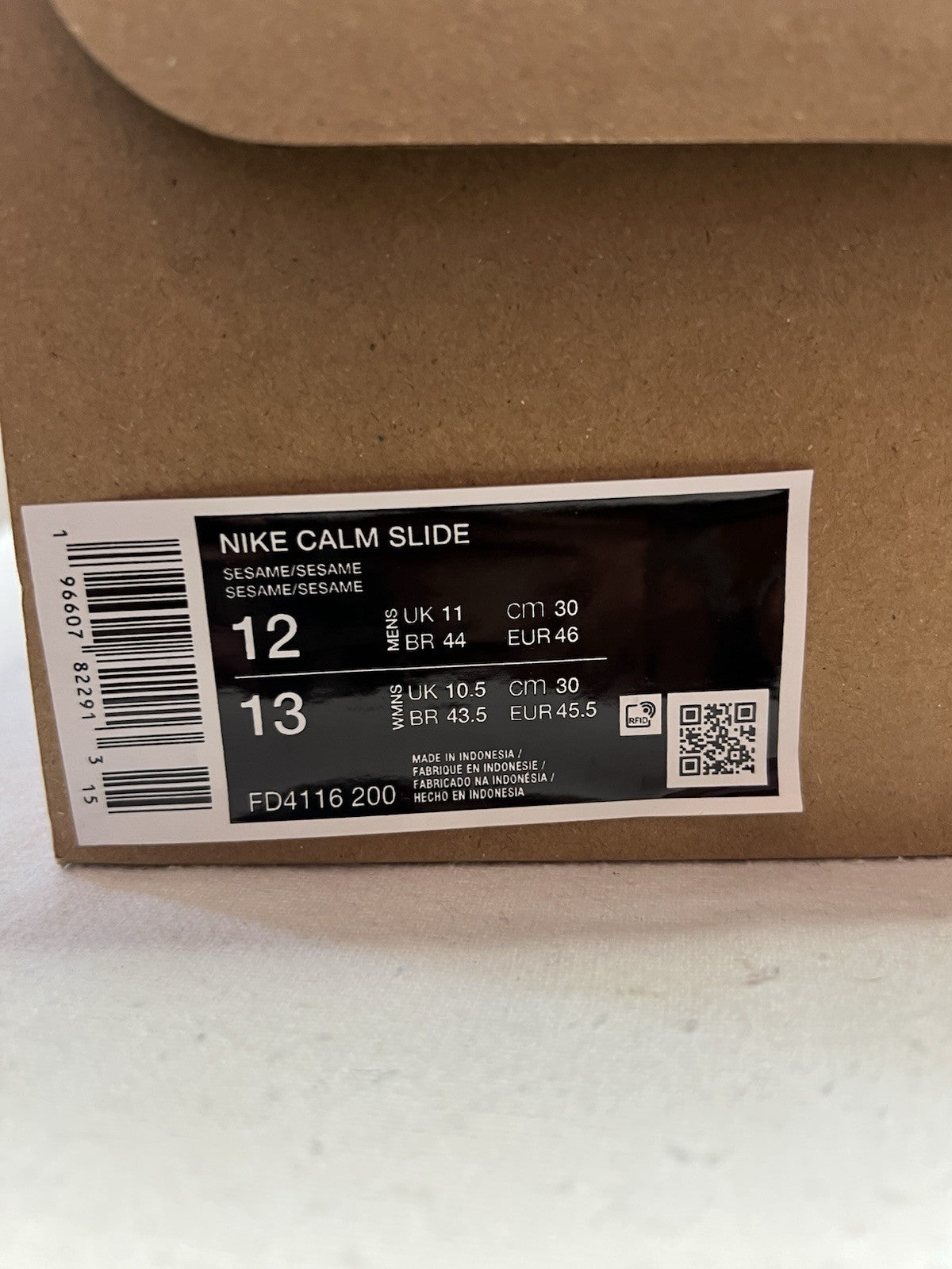 Nike Calm Slide [FD4116-200] Men/Women Sandals Slides Sesame/sand uk11m  bnib5