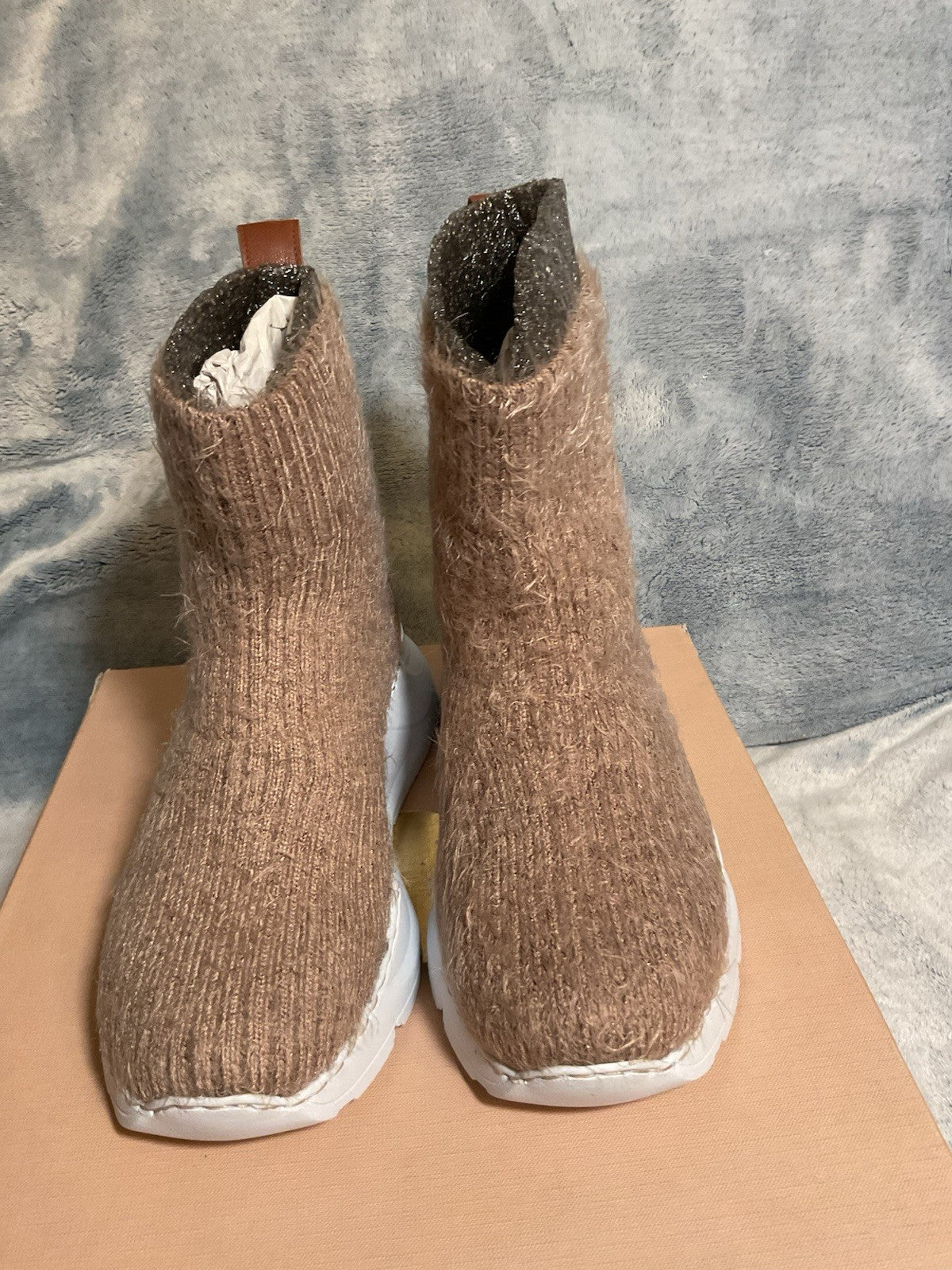 Ras Mohair Sable Sock Boots 5088 Uk 2.5 Eu35 Women's Shoes Bnib Designer New3