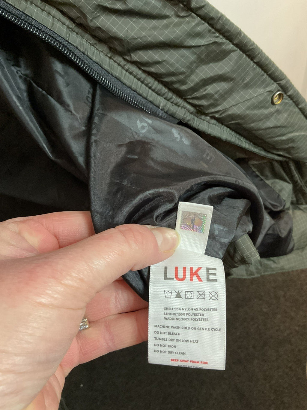 Luke 1977 Dreward Longline Jacket Men’s Puffer, Immaculate Condition Rrp £175.0010