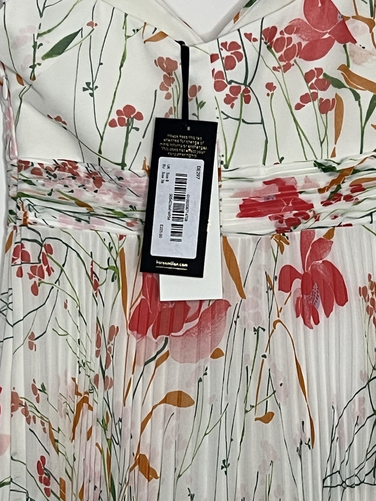 Bnwt Stunning Karen Millen Royal Ascot Midi Dress, Size 8 Rrp £225.002