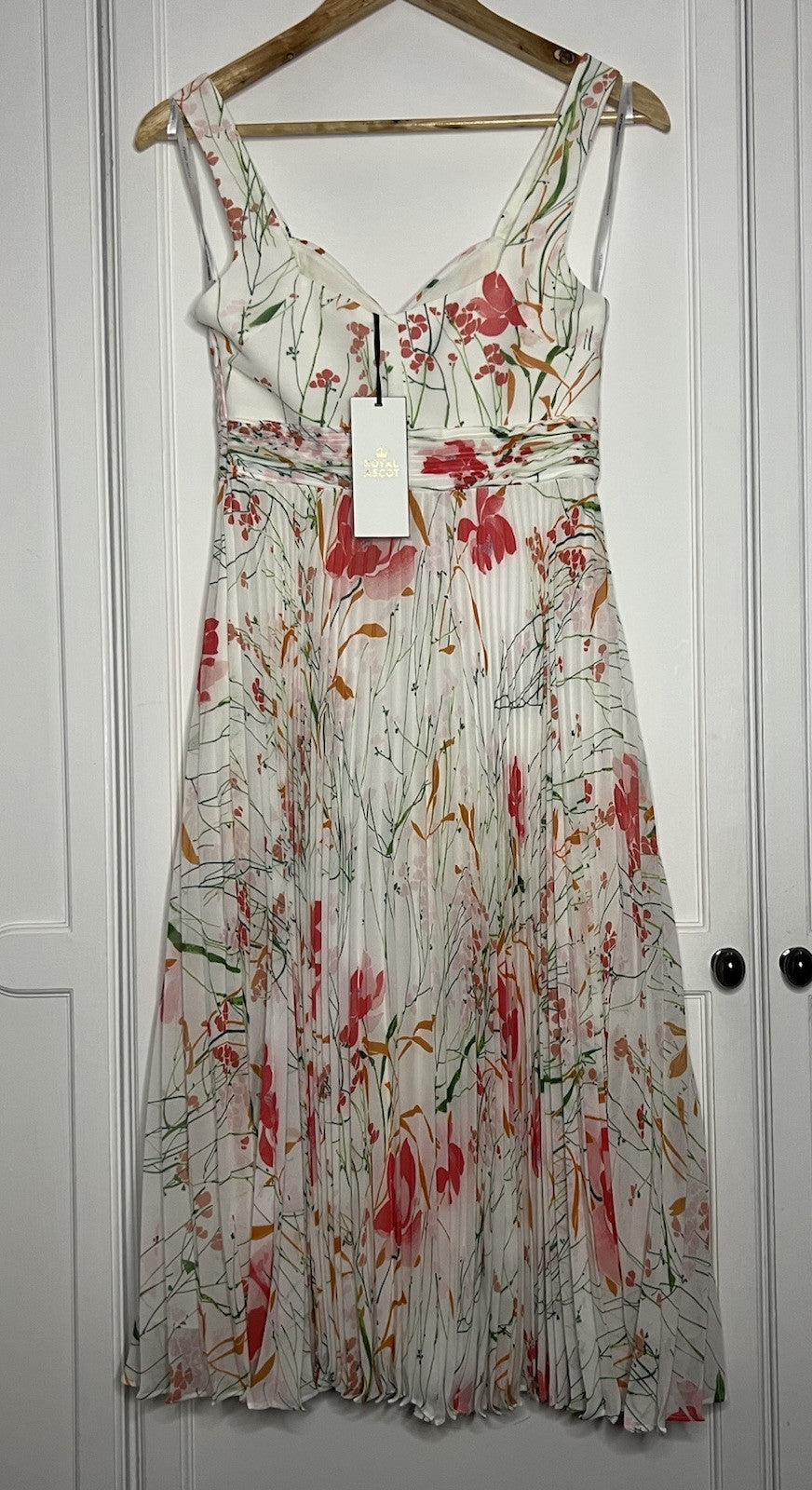 Bnwt Stunning Karen Millen Royal Ascot Midi Dress, Size 8 Rrp £225.001