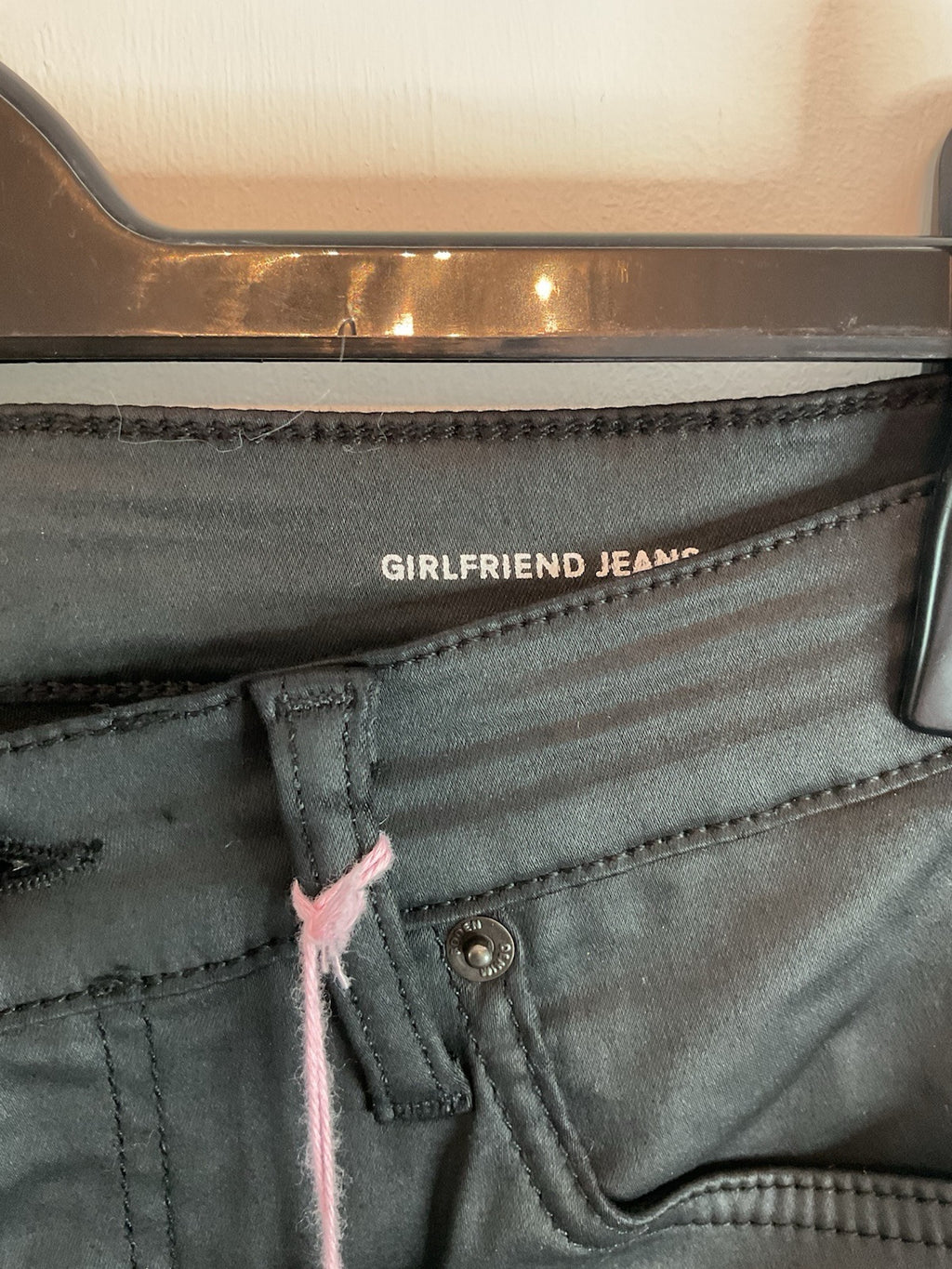 Boden Girlfriend trouser Jean style size 8 Petite Mid Rise Black W29 bnwt black2
